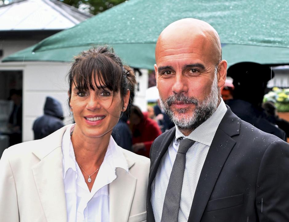 Pep Guardiola y Cristina Serra, en WImbledon