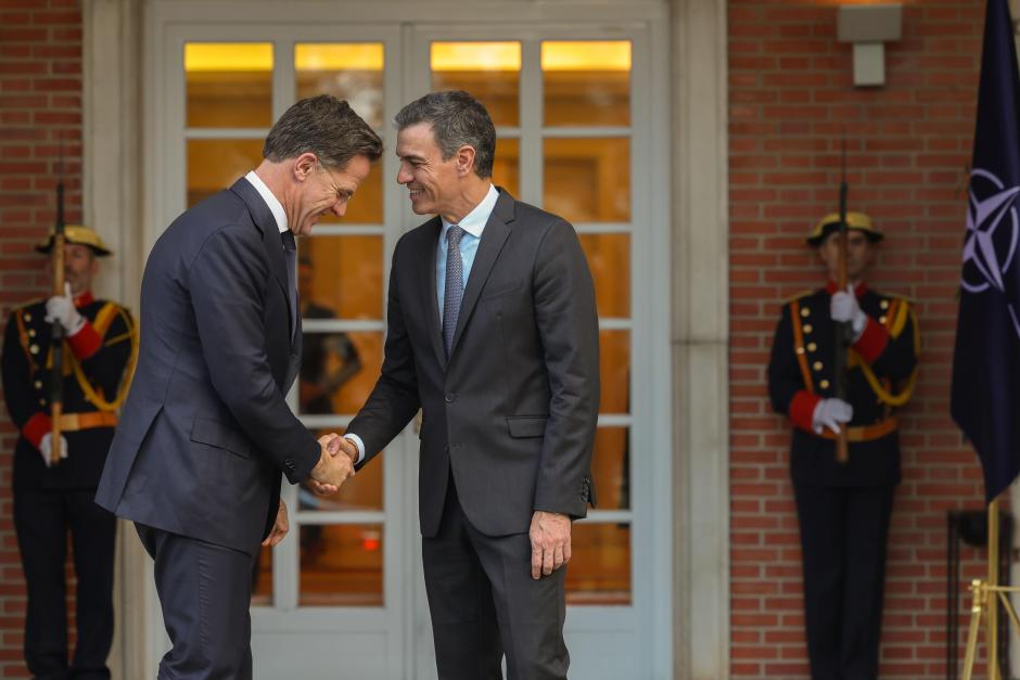 Pedro Sánchez y el secretario general de la OTAN, Mark Rutte