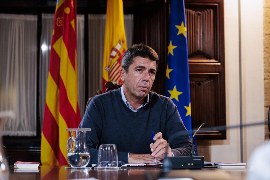 (Foto de ARCHIVO)
El president de la Generalitat valenciana, Carlos Mazón, durante un pleno extraordinario del Consell, a 4 de noviembre de 2024, en Valencia, Comunidad Valenciana (España). Mazón ha convocado un pleno extraordinario del Consell a última hora para abordar las nuevas medidas de la Generalidad para ayudar a los afectados por la DANA.

Carlos Luján / Europa Press
04/11/2024