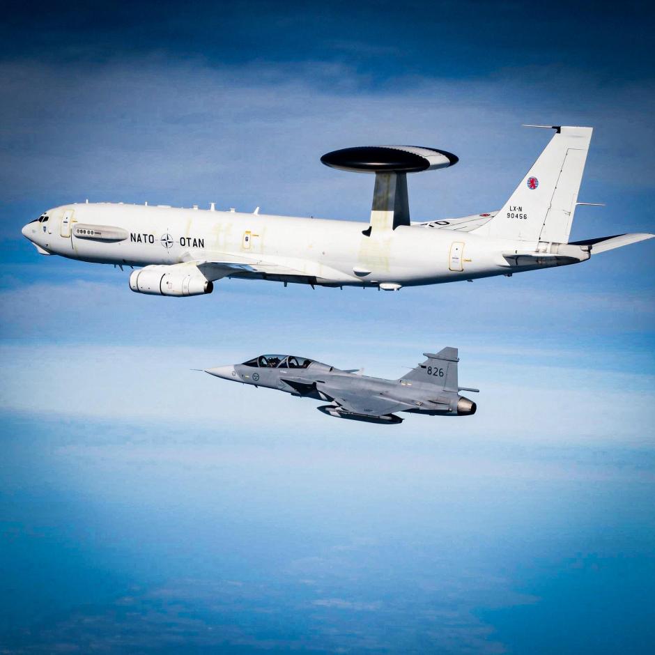 Un avión de recopilación de información de la OTAN