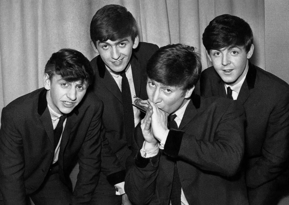 Los integrantes de Los Beatles Ringo Starr, George Harrison, John Lennon and Paul McCartney en 1964.