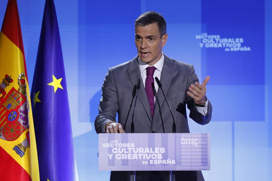 El presidente del Gobierno, Pedro Sánchez en la presentación del informe de la Fundación COTEC