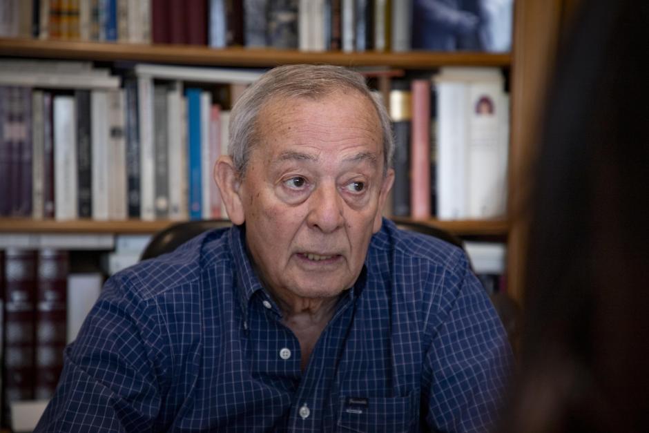 Carlos Solchaga, durante la entrevista con El DEbate