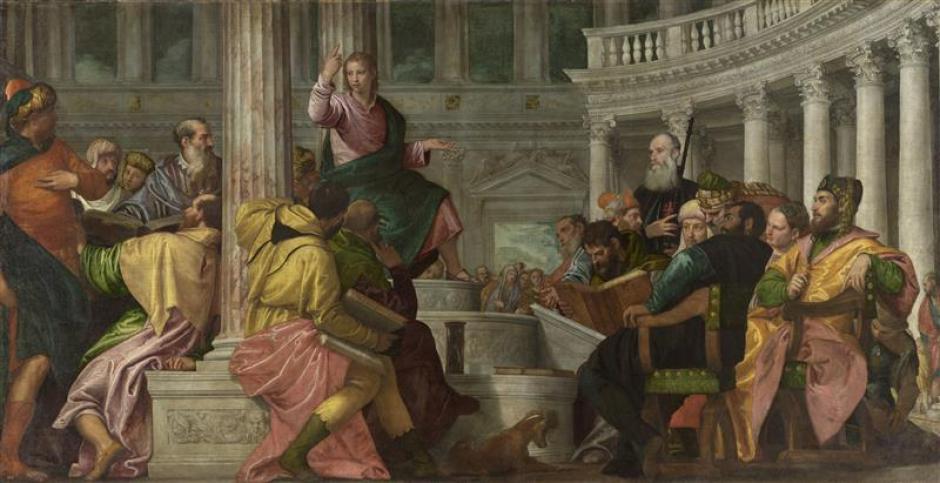 La disputa de los doctores en el templo, de Paolo Veronese