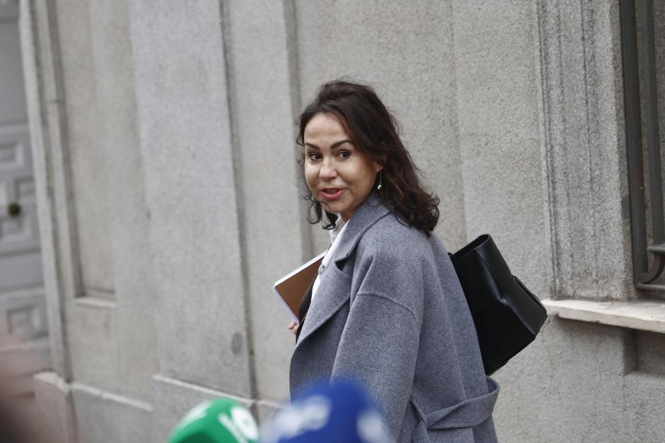 La ex presidenta de ADIF Isabel Pardo de Vera a su llegada al Tribunal Supremo