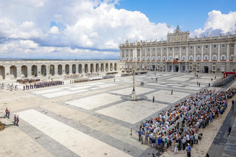 Foto exterior del Palacio Real de Madrid, durante la proclamación de Rey Felipe VI