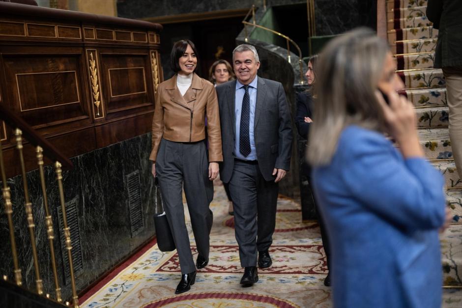 Imagen de archivo de Santos Cerdán y Diana Morant en el Congreso de los Diputados