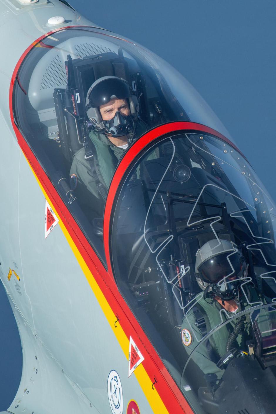King Felipe attends the "Aire 25" air festival, commemorating the 40th anniversary of the Eagle Patrol. June 14, 2025