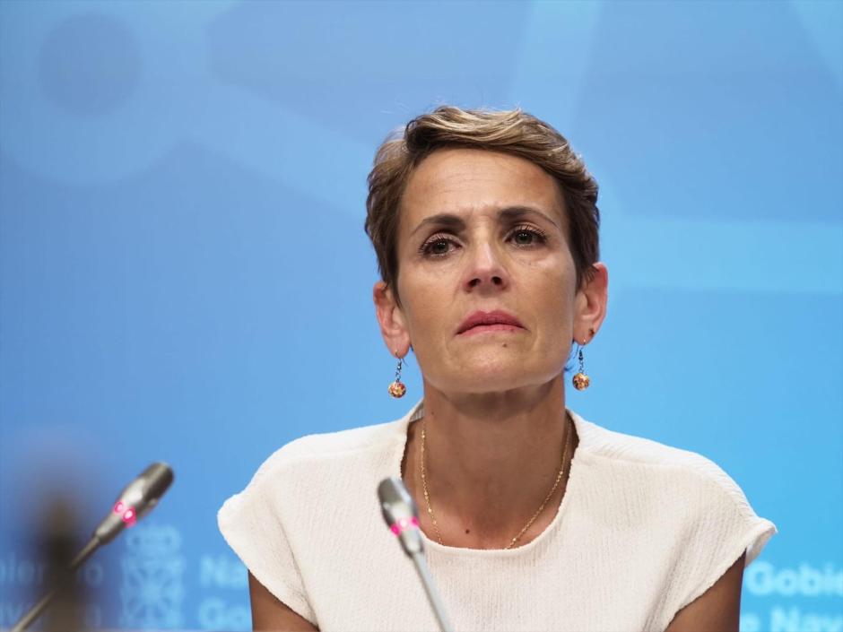 La presidenta del Gobierno de Navarra, María Chivite.