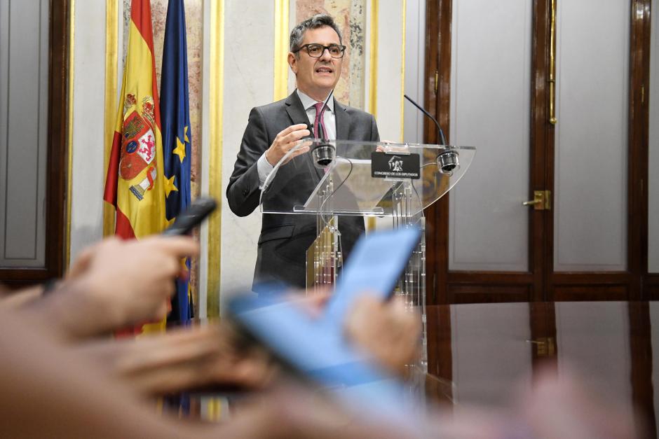 El ministro de la Presidencia, Justicia y Relaciones con las Cortes, Félix Bolaños