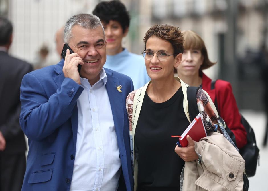 Santos Cerdán y María Chivite, en una imagen de archivo