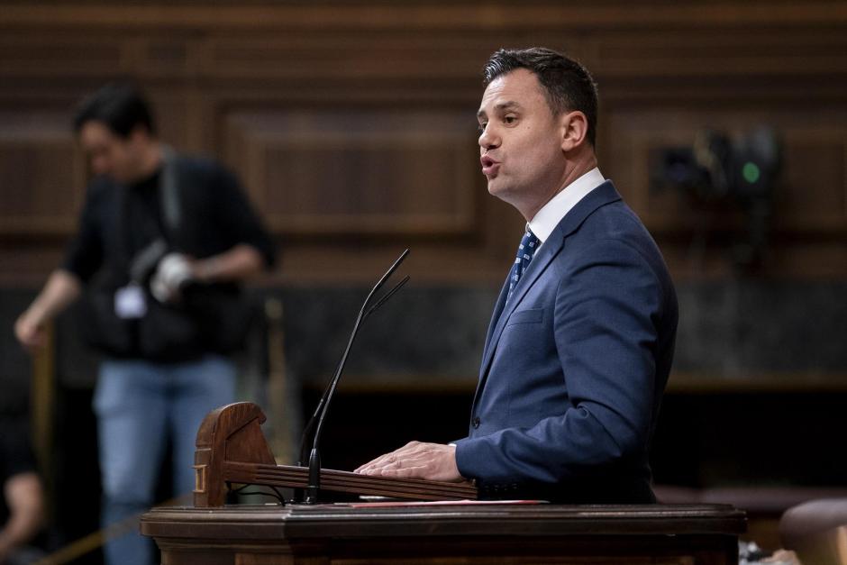 El diputado del PSOE Javier Alfonso Cendón durante una sesión plenaria en el Congreso