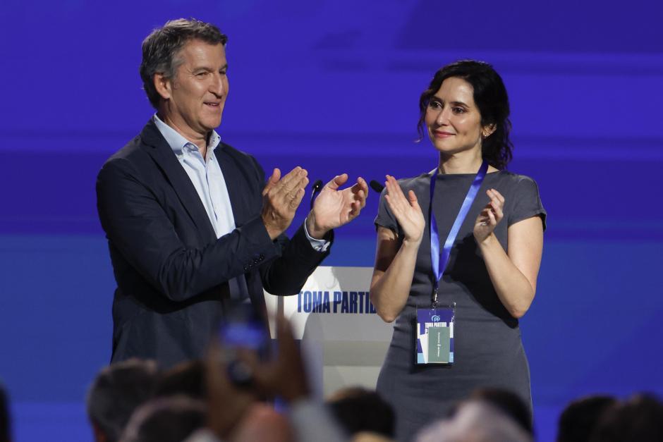 Alberto Núñez Feijóo e Isabel Díaz Ayuso, durante la clausura