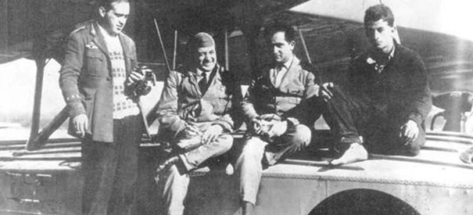 La tripulación del Plus Ultra. De izquierda a derecha: Ruiz de Alda, Durán, Ramón Franco y Rada.