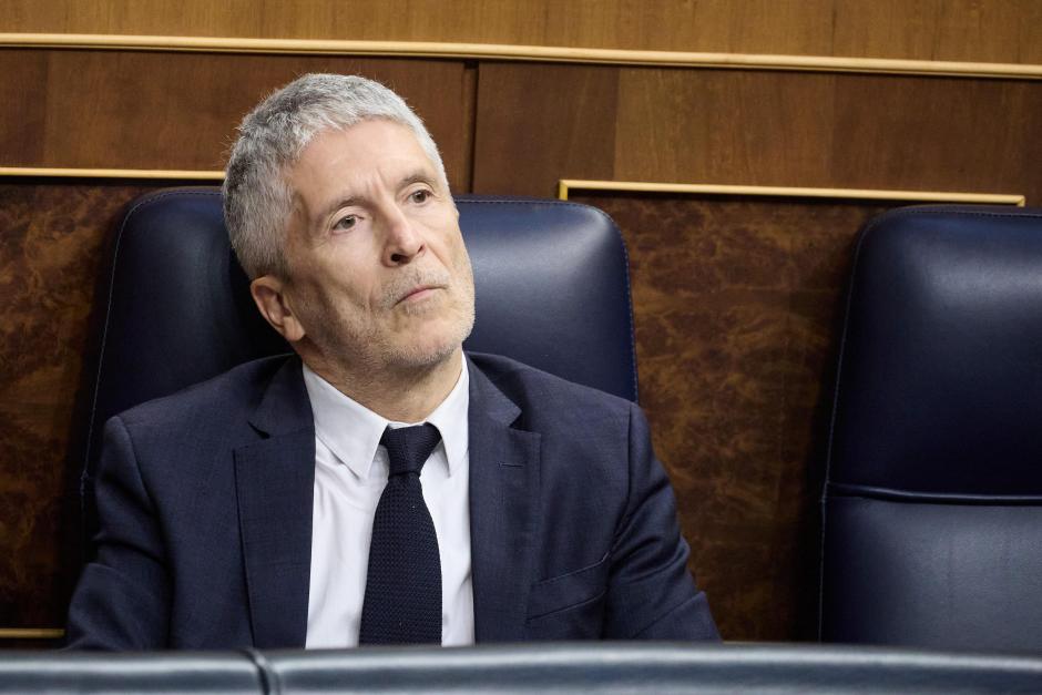 El ministro del Interior, Fernando Grande-Marlaska, durante un pleno en el Congreso de los Diputados