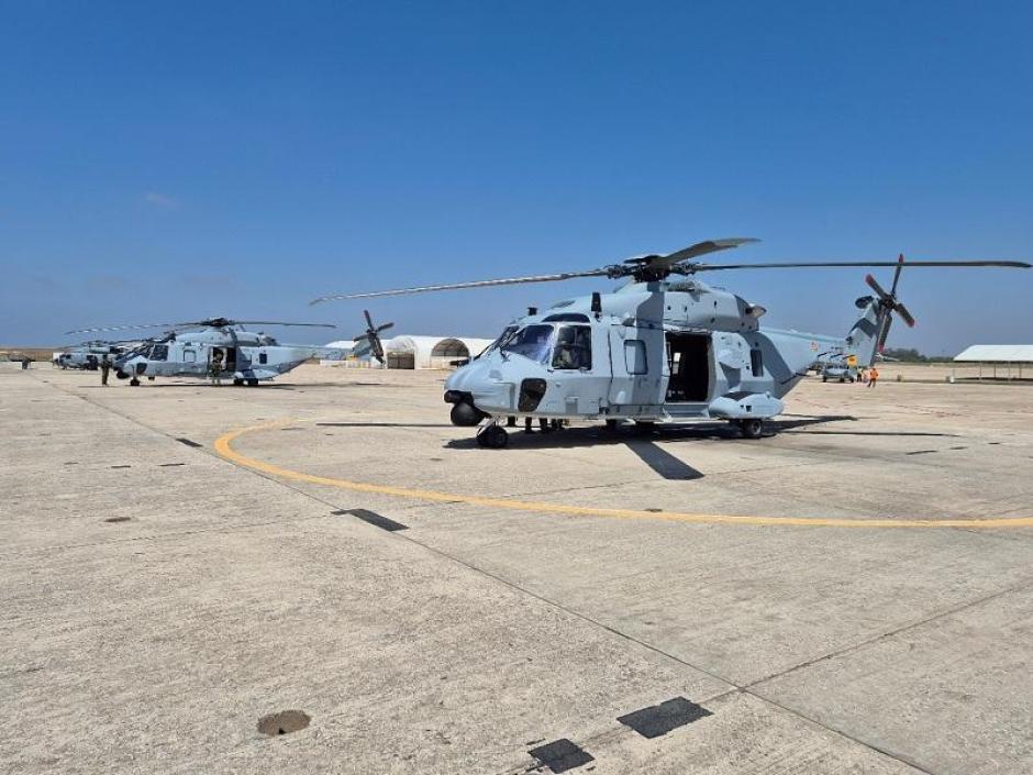 Los dos primeros helicópteros NH-90 MSPT "SABLE" para la Armada española