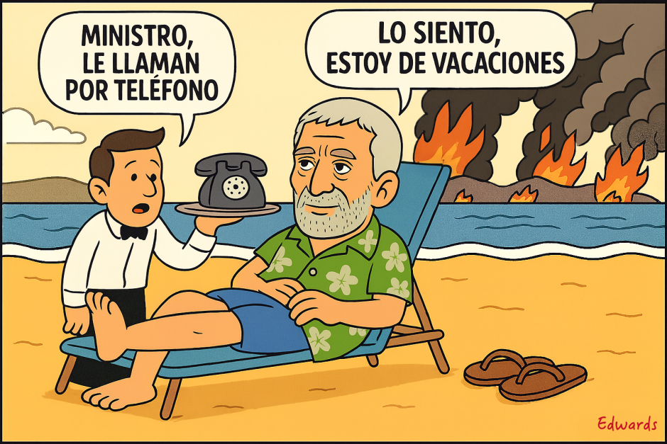 Las vacaciones incendiadas de Marlaska