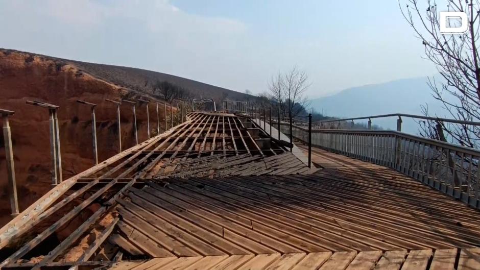 Así ha quedado el mirador de Las Médulas, paraje considerado Patrimonio de la Humanidad