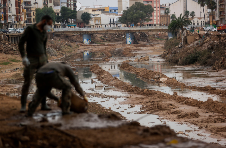 Imagen de archivo del barranco del Poyo a su paso por Paiporta tras la dana de Valencia del 29 de octubre de 2024