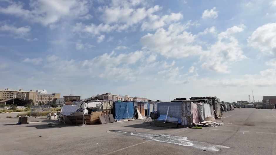 Imagen de unas de las chabolas que hay en el antiguo circuito de Fórmula 1 de Valencia