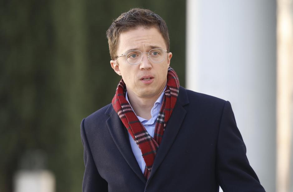 Iñigo Errejon arriving trial in Madrid on Thursday, 16 January 2025.