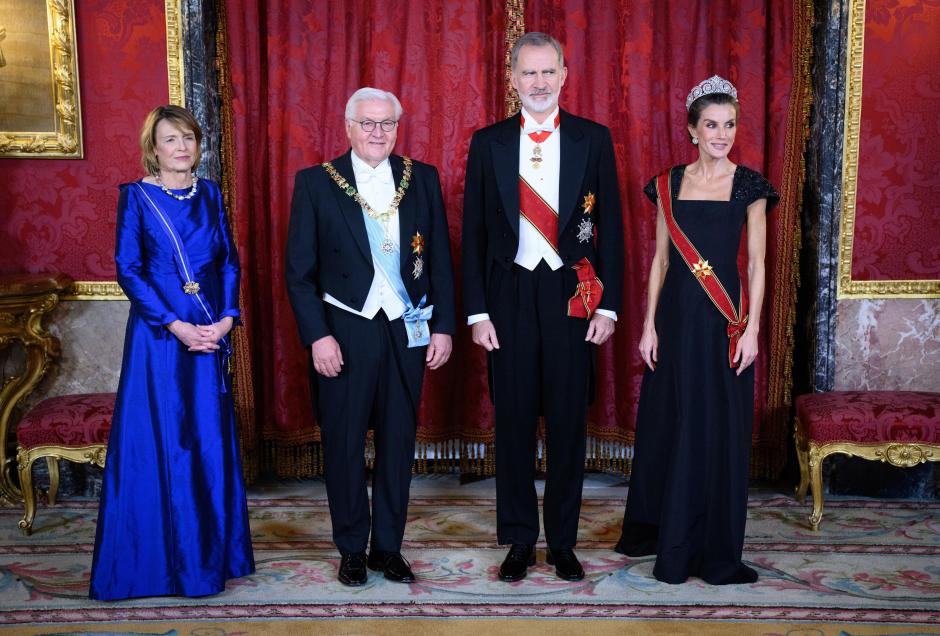 Los Reyes junto al presidente alemán, Frank-Walter Steinmeier, y la primera dama