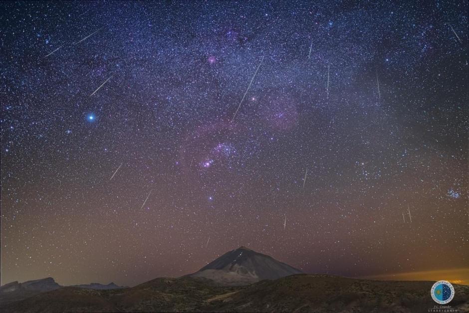Lluvia de las Gemínidas desde el Observatorio del Teide