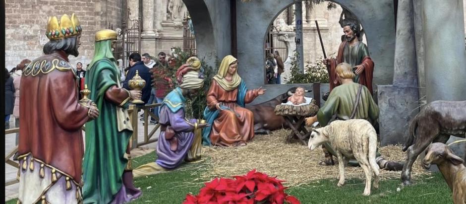 Imagen del Belén de la Plaza de la Reina de Valencia