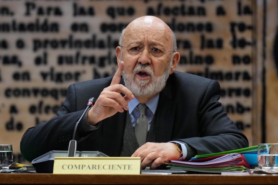 El presidente del Centro de Investigaciones Sociológicas (CIS), José Félix Tezanos, este martes en el Senado
