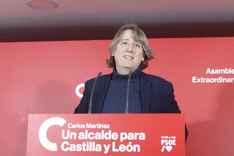 El secretario general del PSOE de Castilla y León y candidato a la Presidencia de la Junta, Carlos Martínez, en una imagen de archivo