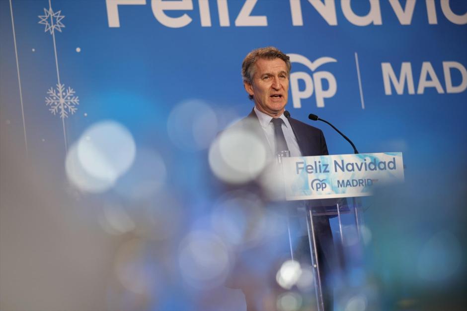 Feijóo participa en la cena de Navidad del PP de Madrid