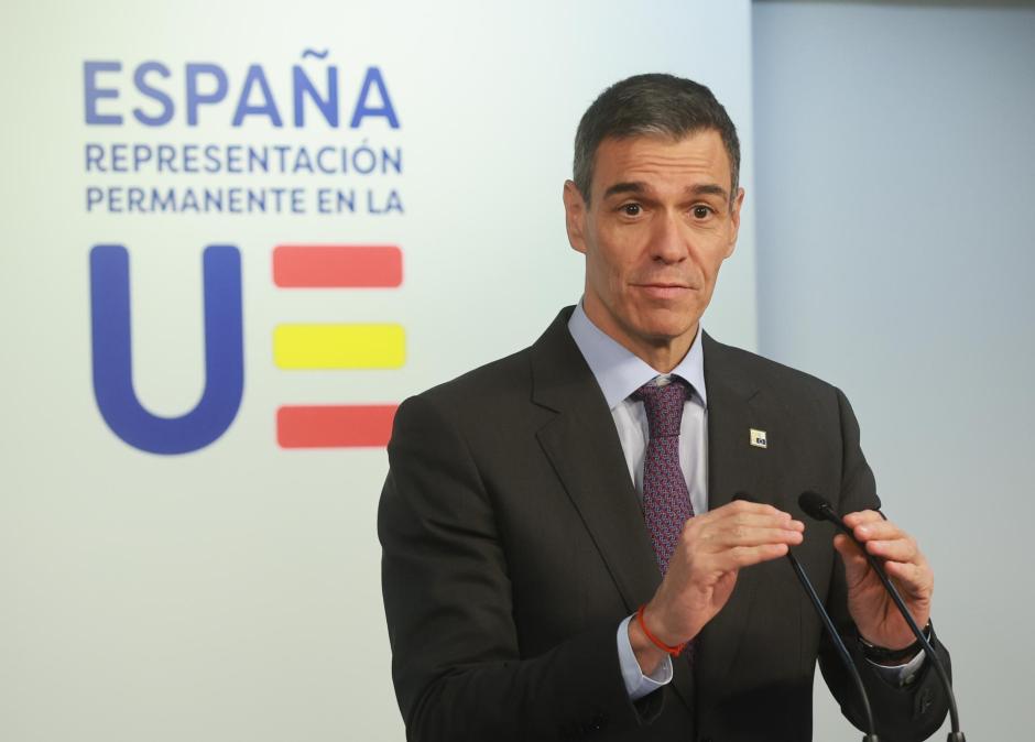 El presidente del Gobierno, Pedro Sánchez, en Bruselas