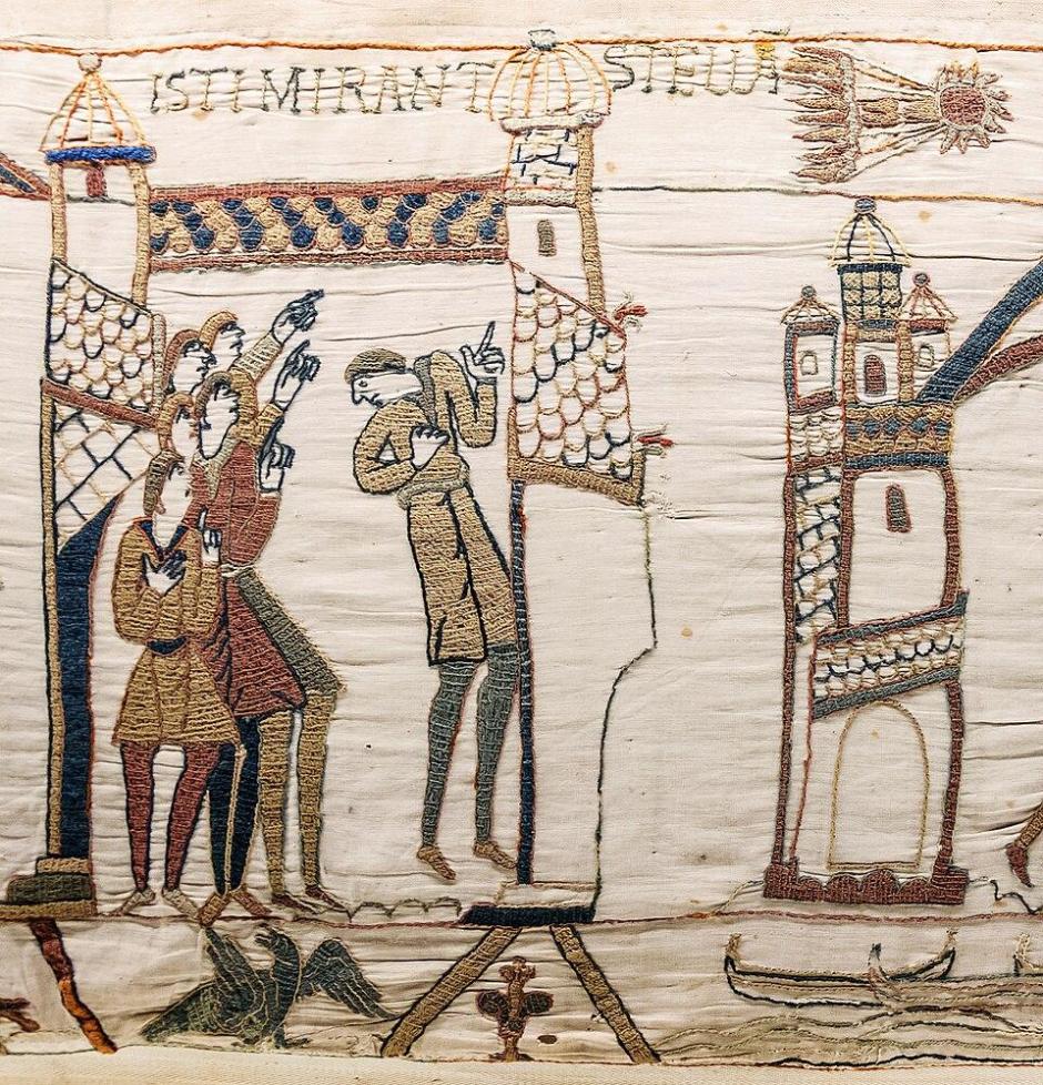 Tapiz de Bayeux, representación más antigua conocida del cometa Halley