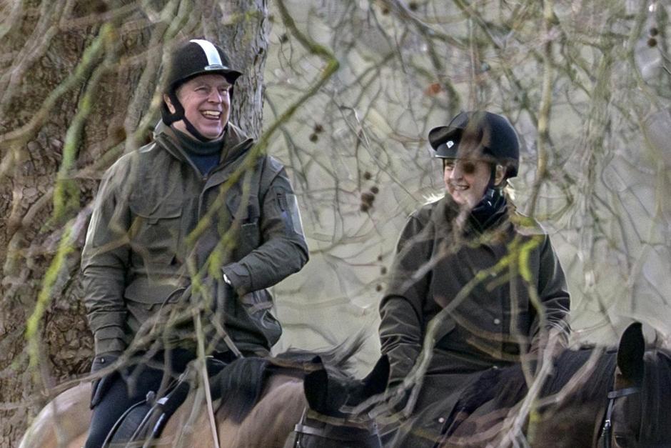 Andrew Mountbatten-Windsor is seen horse riding with his groom near Windsor Castle in Berkshire. The US Department of Justice released Epstein files on Friday showing former Prince Andrew attended a private dinner at Epstein's New York home in 2010, despite claiming the visit was to end their association.
Andrew Mountbatten-Windsor, Windsor, Berkshire, UK - 31 Jan 2026 *** Local Caption *** .