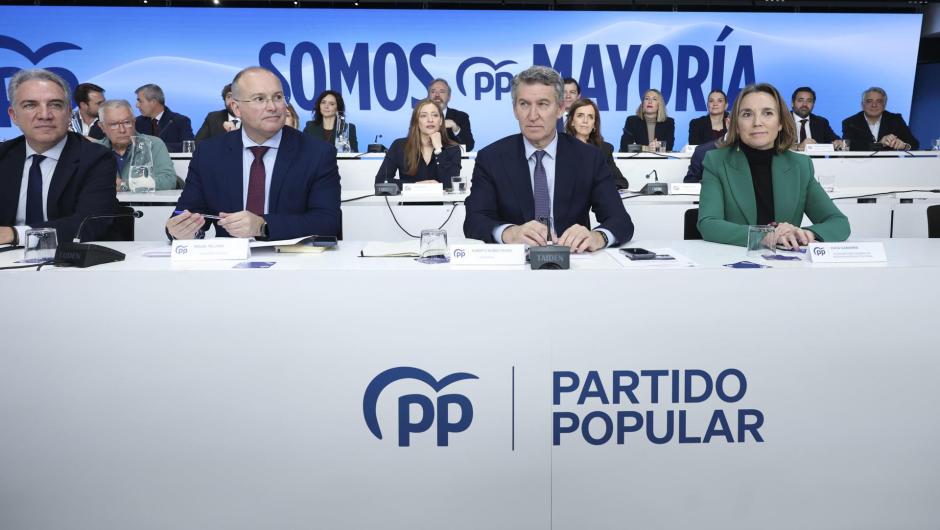 Junta Directiva Nacional del PP, este lunes, que analiza los resultados de las elecciones aragonesas.