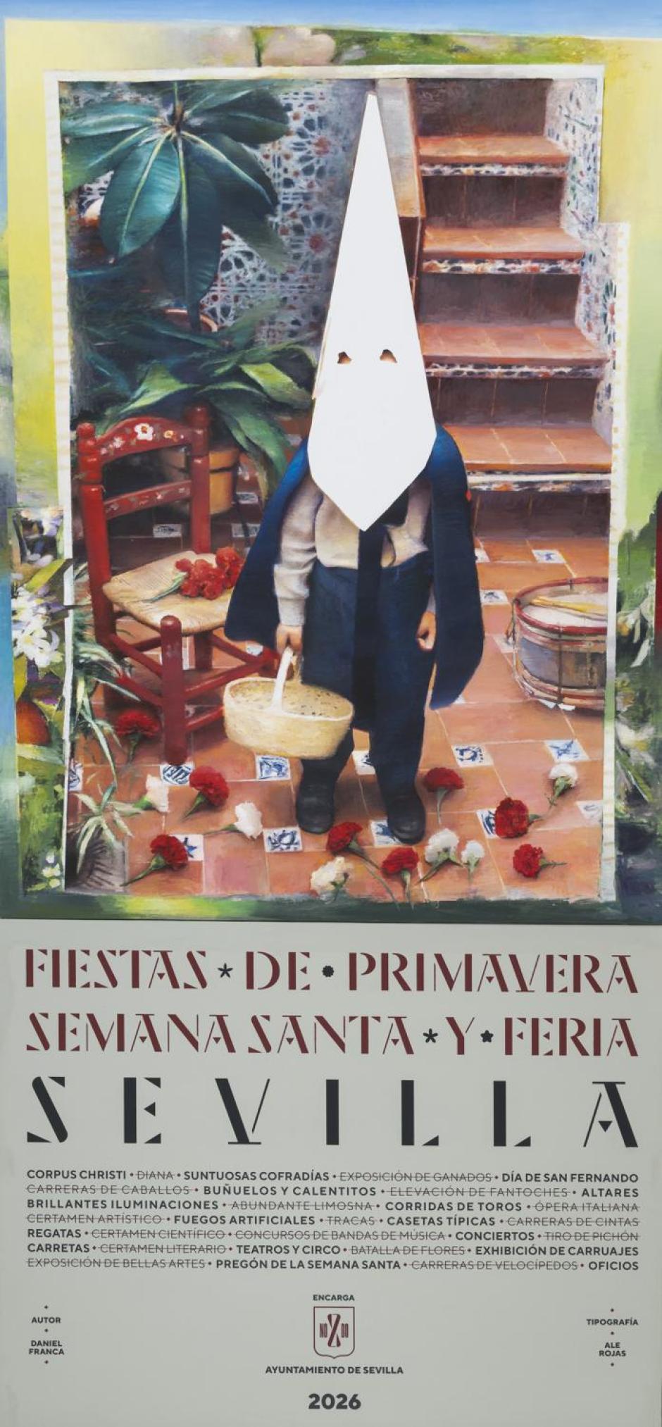 Cartel de las Fiestas de Primavera de Sevilla de 2026, obra de Daniel Franca
