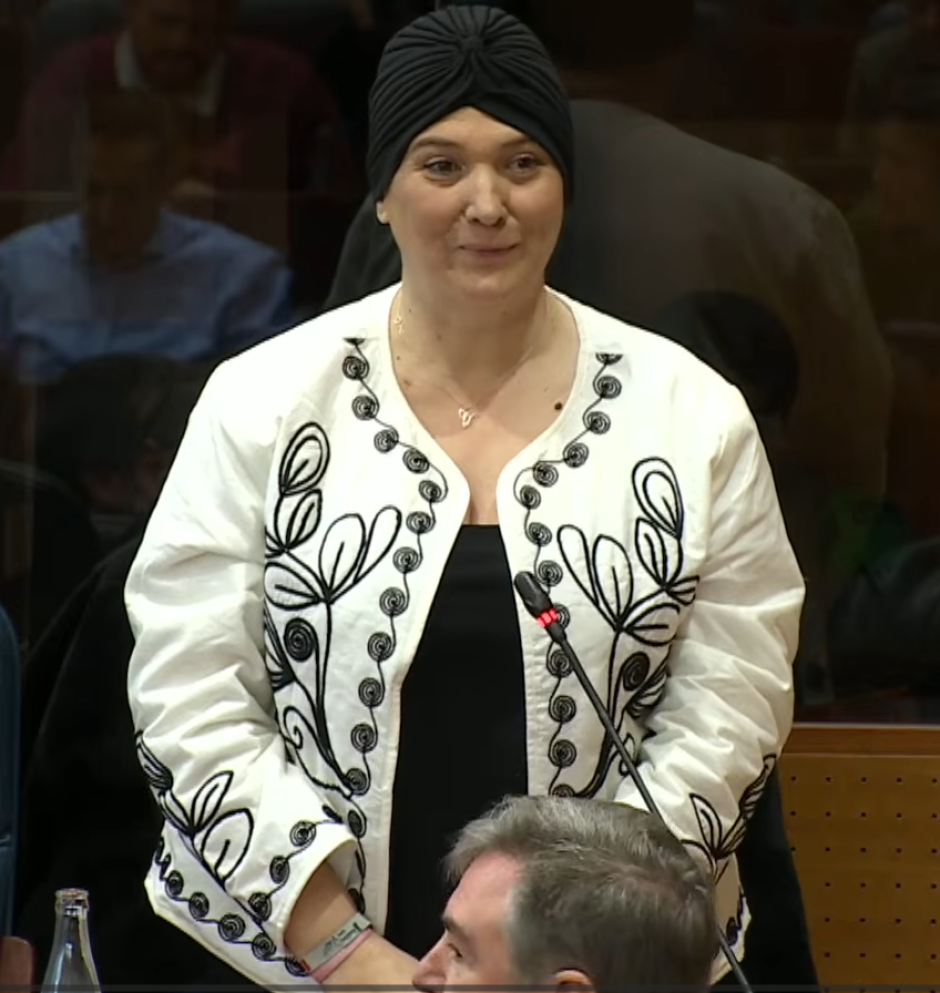 Eva Gallego este jueves en la Asamblea de Madrid