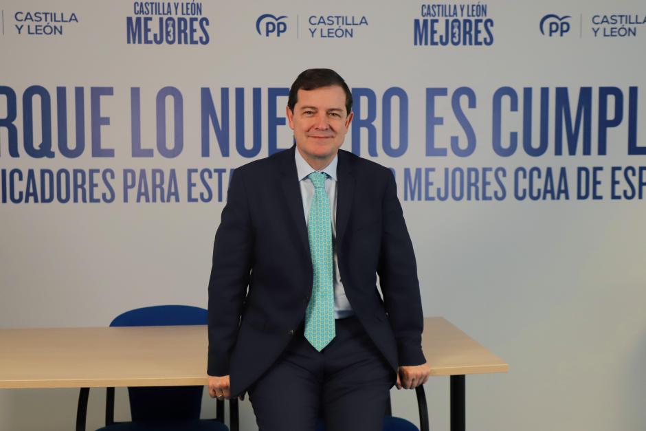El presidente de la Junta de Castilla y León, Alfonso Fernández Mañueco
