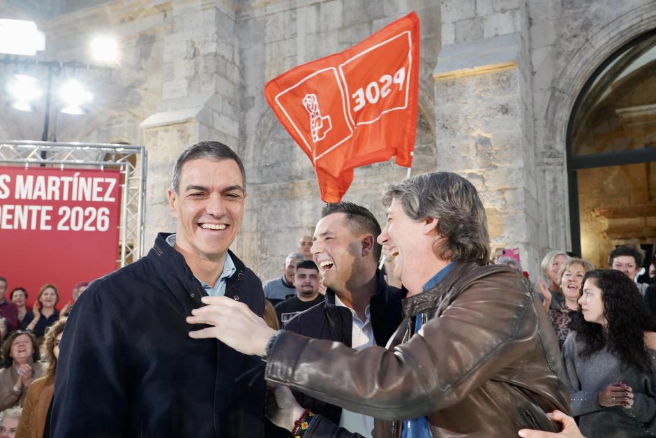 El secretario general del PSOE y presidente del Gobierno de España, Pedro Sánchez, este jueves, en Burgos