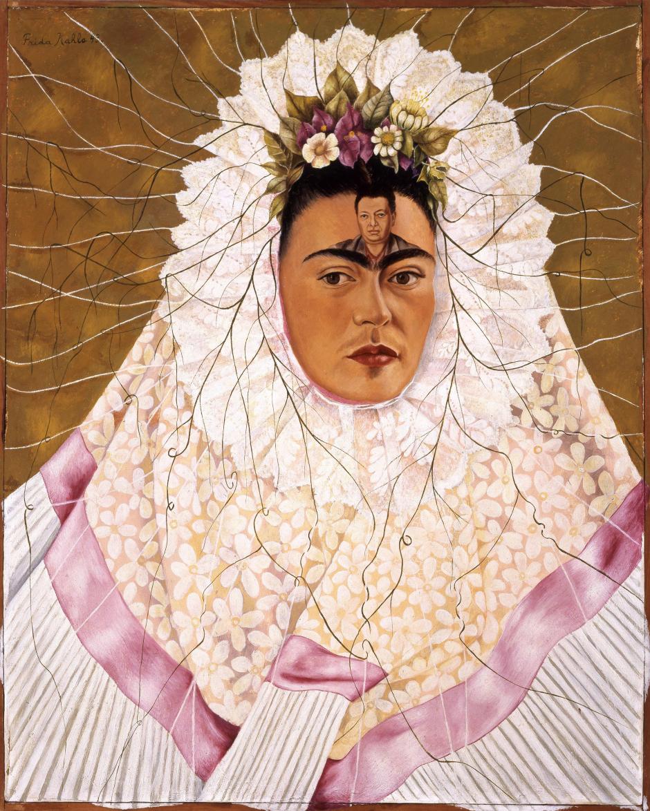 el famoso autorretrato de Frida Kahlo titulado 'Autorretrato como tehuana' o 'Diego en mi mente'