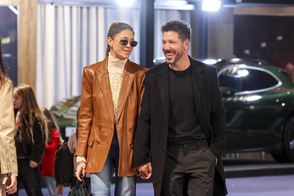 Coach Diego Simeone and Carla Pereyra during Madrid Horse Week 2024 in Madrid