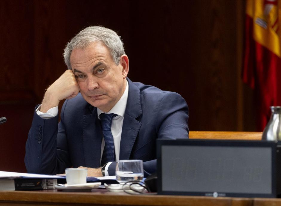 El expresidente del Gobierno, José Luis Rodríguez Zapatero, en el Senado.