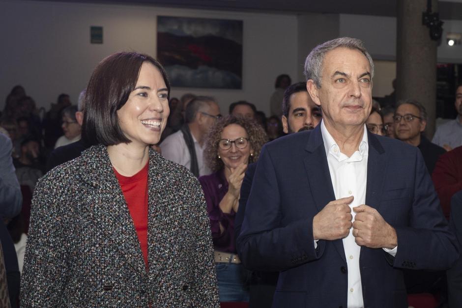 Imagen de archivo de Diana Morant (i) y José Luis Rodríguez Zapatero