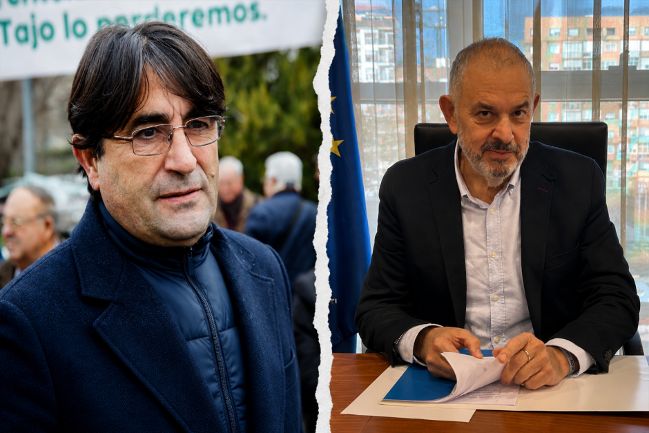 A la izquierda, José Vicente Andreu, presidente de Asaja Alicante, a la izquierda, Lucas Jiménez, presidente de Scrats