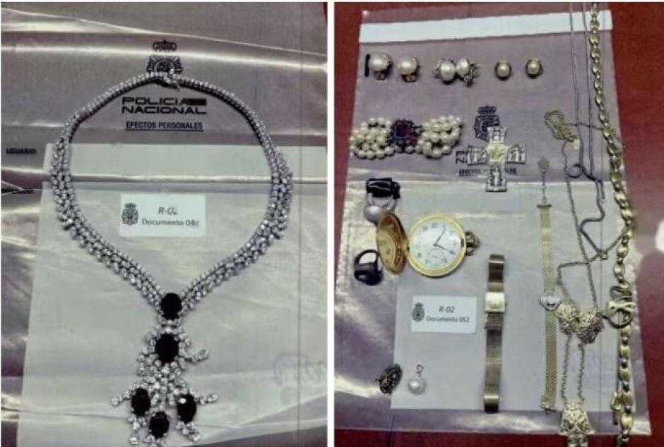 Imagen de algunas de las joyas intervenidas al expresidente Zapatero