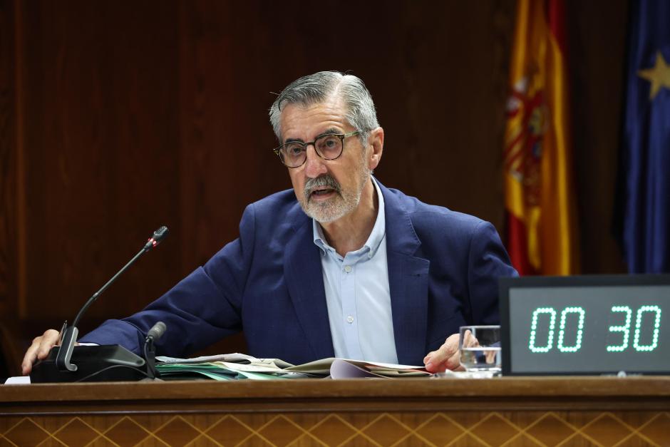 Imagen del excomisionado especial para la dana, José María Ángel Batalla, durante una comparecencia en la Comisión de Investigación del Senado