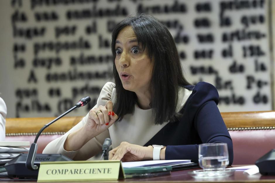 La directora general de la Guardia Civil, Mercedes González, interviene en su comparecencia, a petición del PP, ante la comisión de Interior