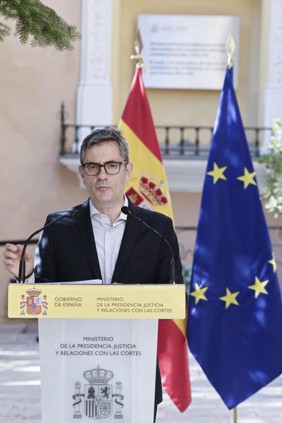 El ministro de la Presidencia, Justicia y Relaciones con las Cortes, Félix Bolaños