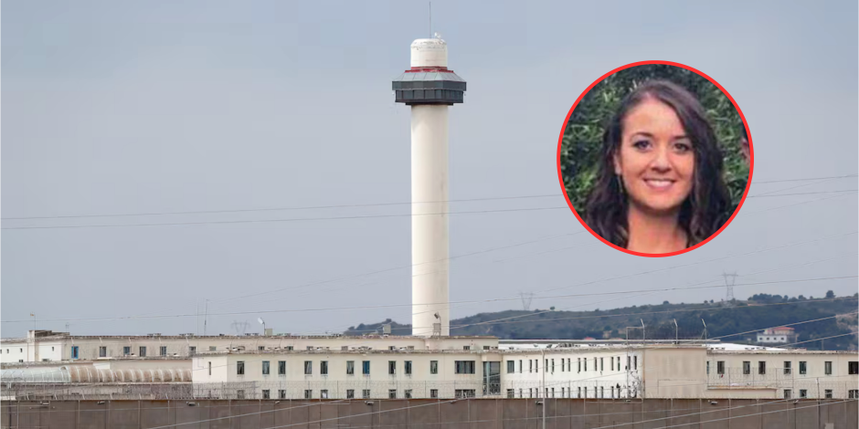 Imagen de la cárcel de Picassent, y arriba a la derecha Maje, la viuda negra de Patraix