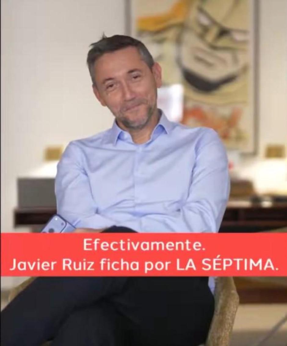 Javier Ruiz, en el vídeo donde confirma su fichaje por La Séptima